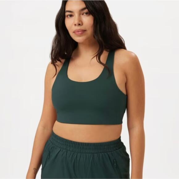 Girlfriend Collective Simone High Support Sports Bra Moss Green XL NWT - Picture 3 of 15